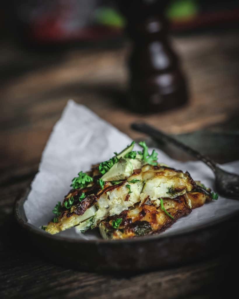 portion of tortilla española poblana