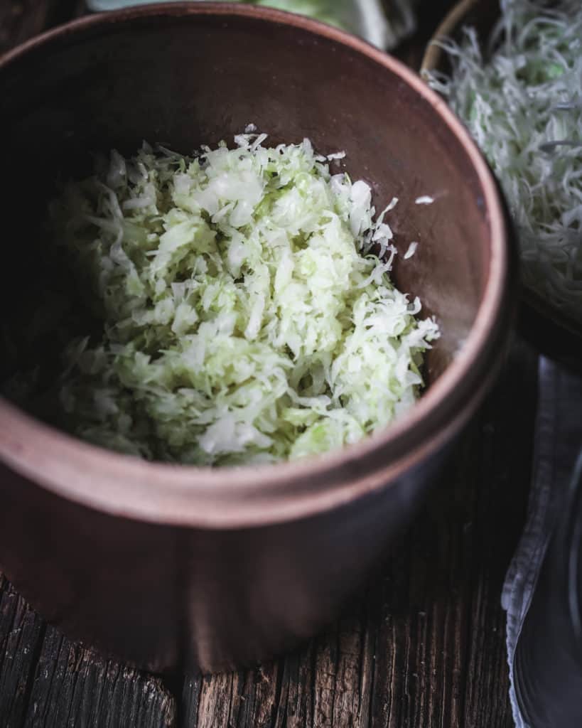 sauerkraut in a crock