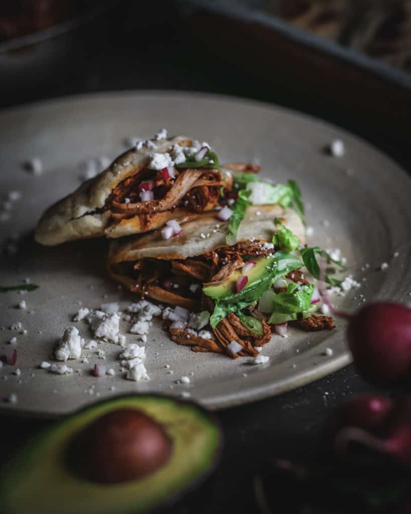 plate of chicken gorditas