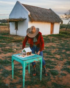 outdoor pic with house and gingerbread house