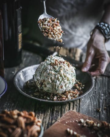 cheese ball in pan