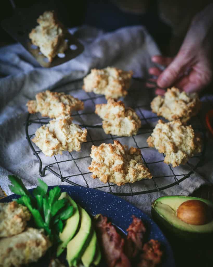 close up of keto drop biscuit