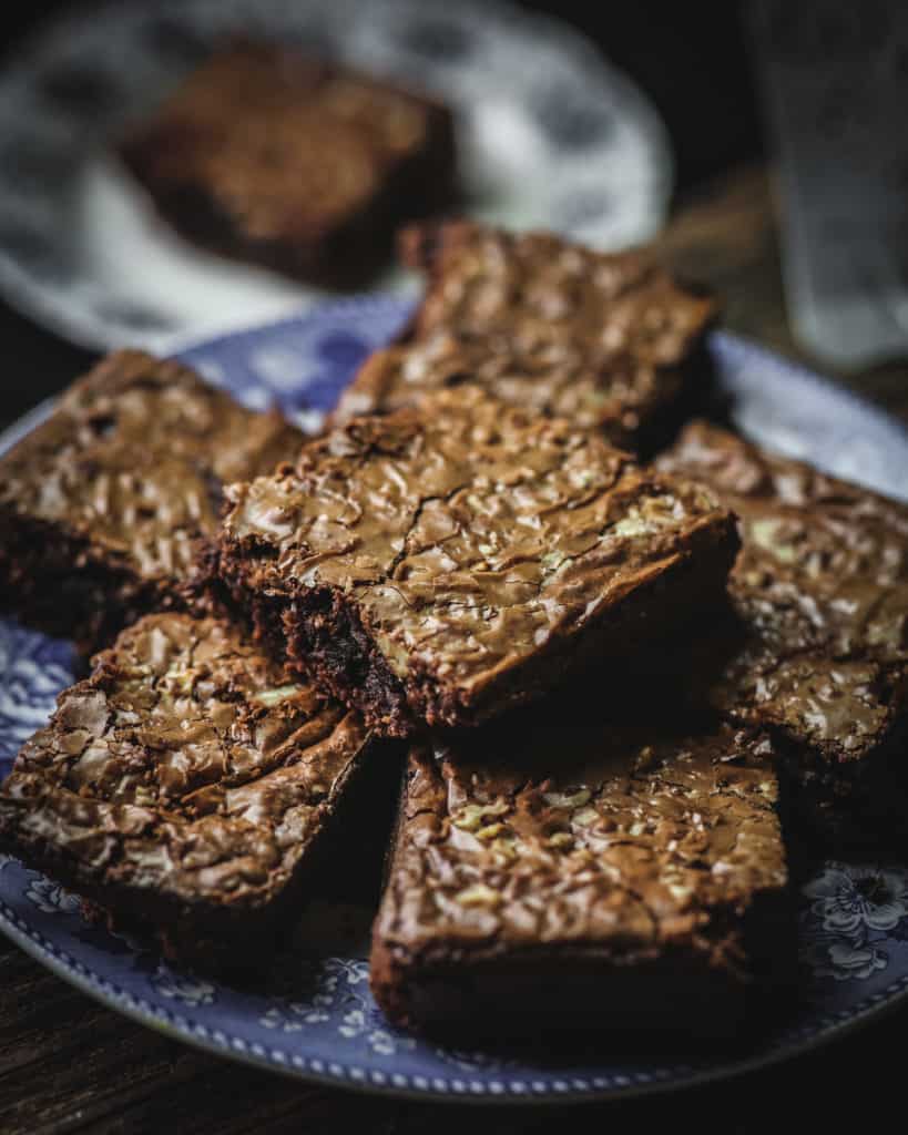 plate of brownies