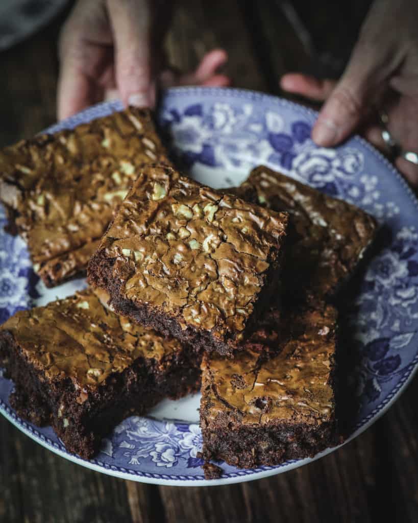 plate of brownies