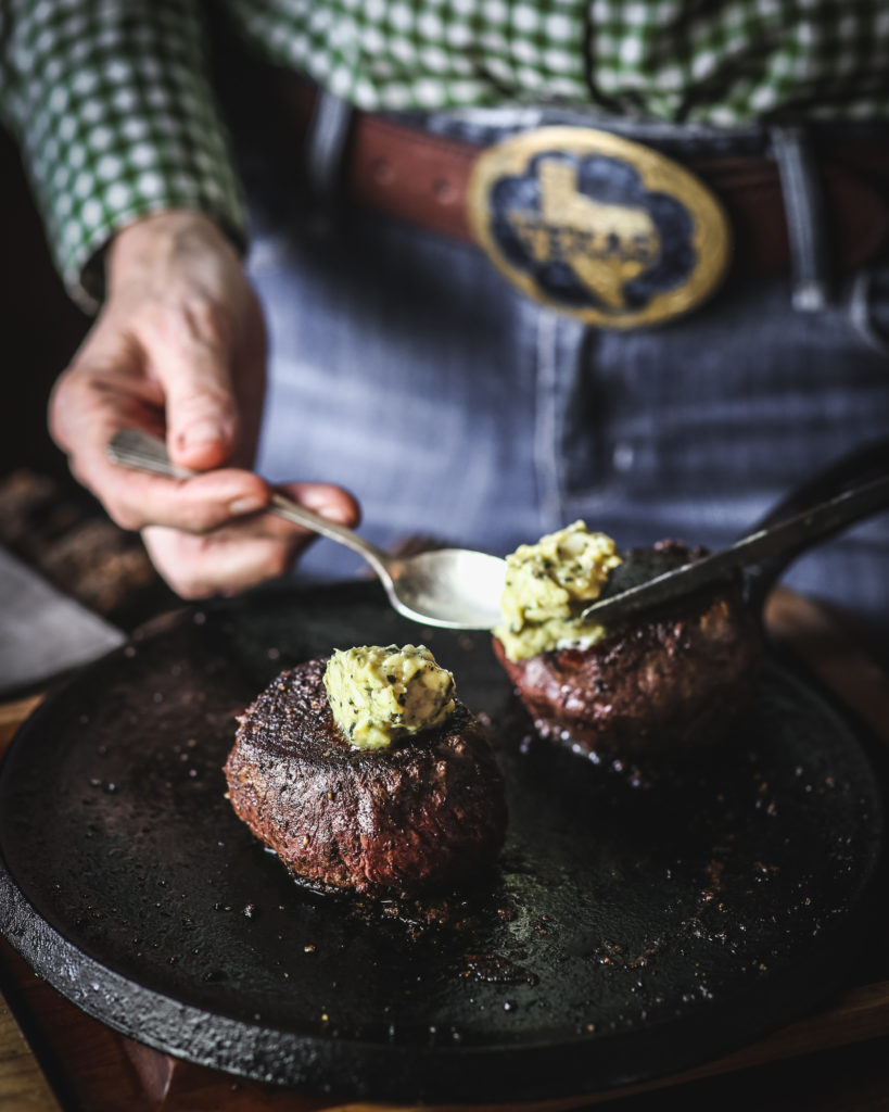 compound butter on steak