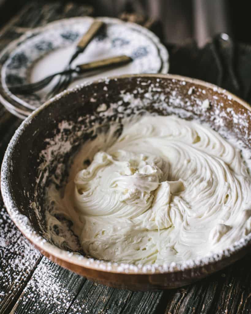 bowl of frosting