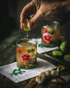 glass of tamarind agua fresca