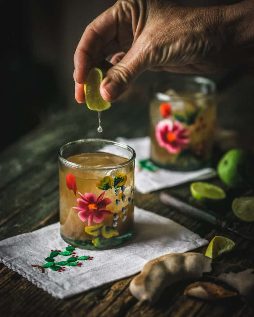 glass of Tamarind Agua Fresca