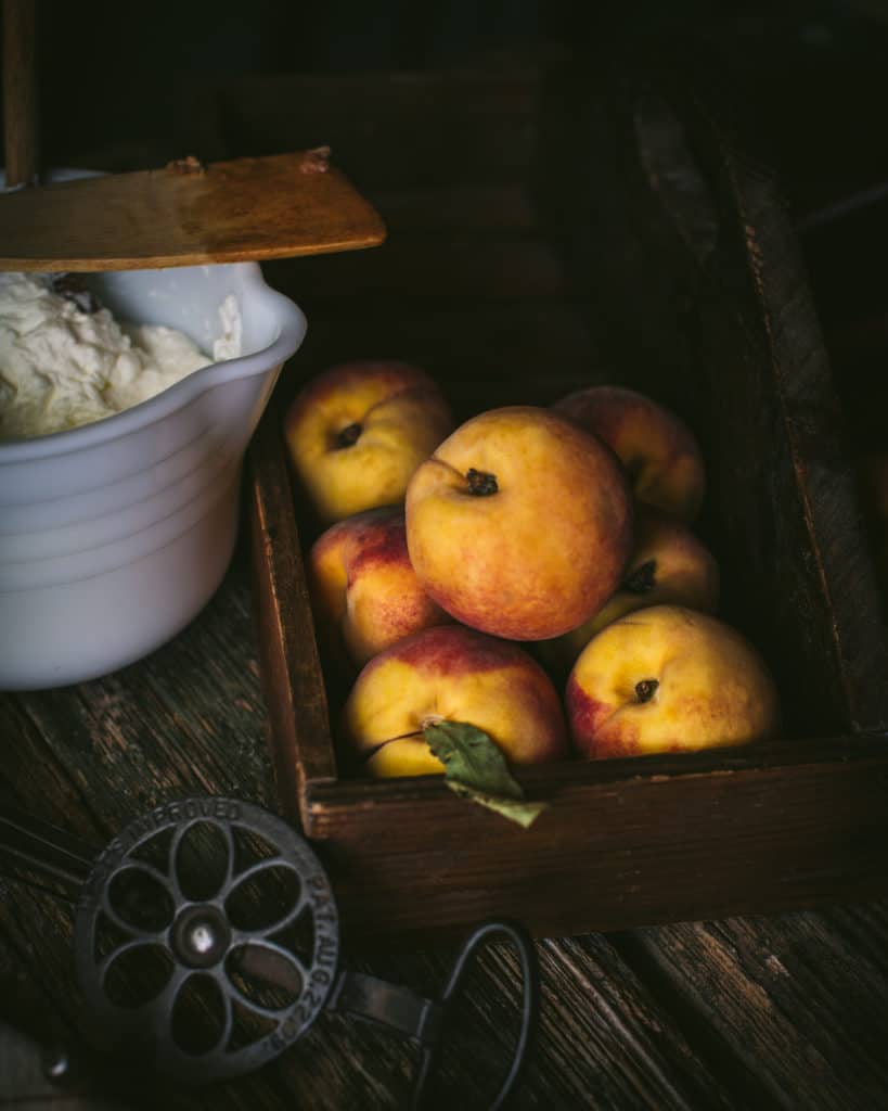 box of peaches