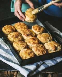 tray of buttermilk biscuits