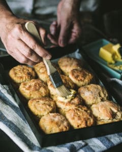 tray of buttermilk biscuits