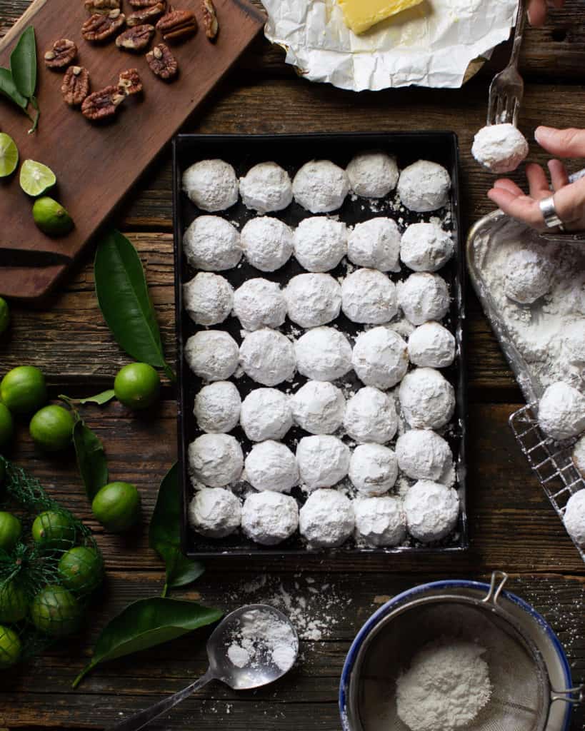 tray of lime cooler cookies