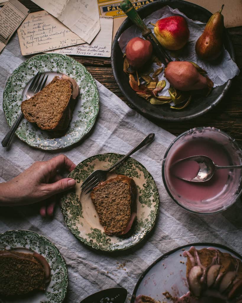 plates of Buttermilk Spice Cake