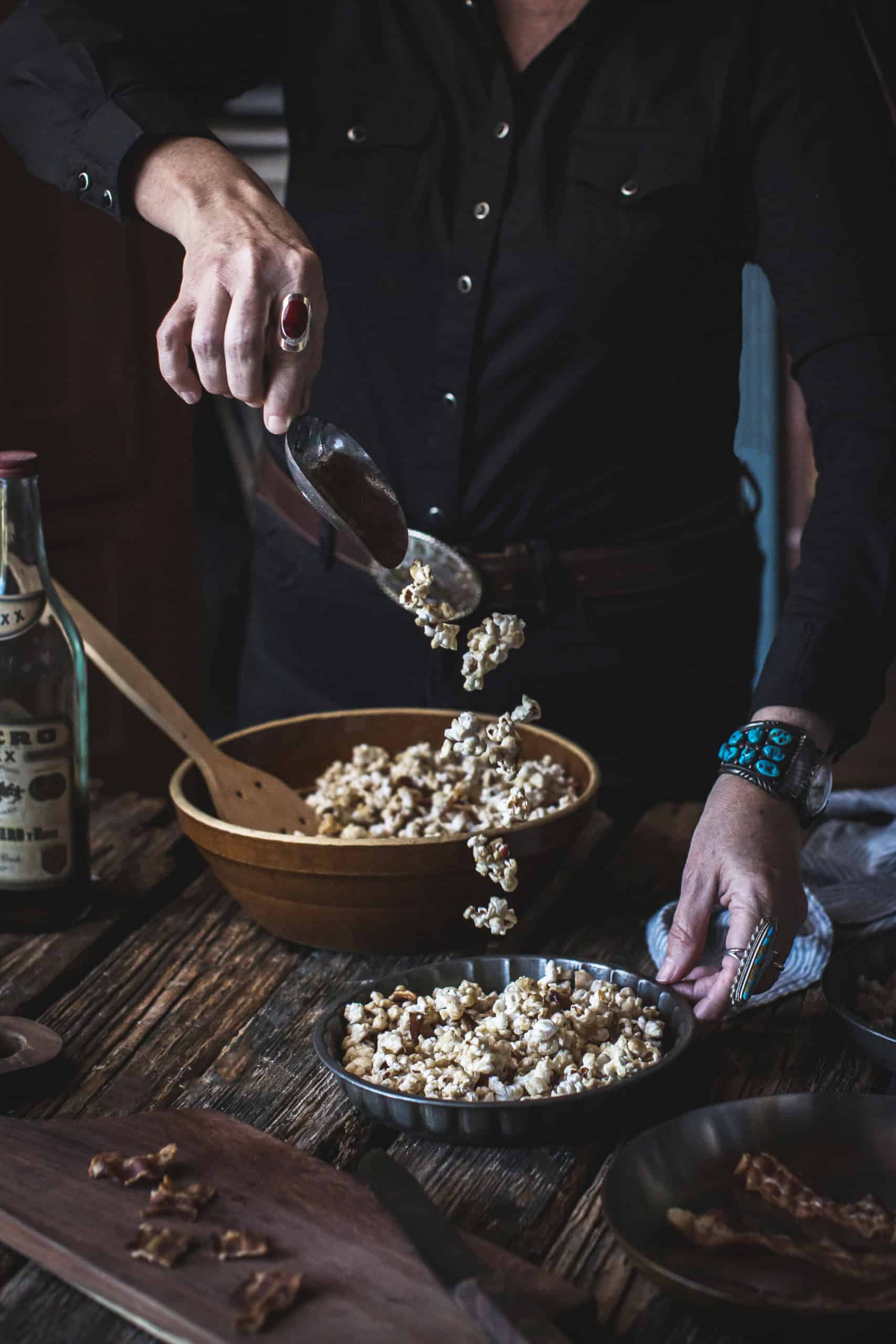 The best snack ever: Maple Bacon Bourbon Caramel Corn - Kitchen Wrangler | Melissa Guerra