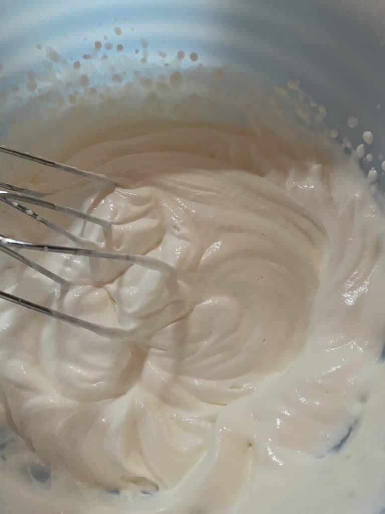 bowl of whipped cream