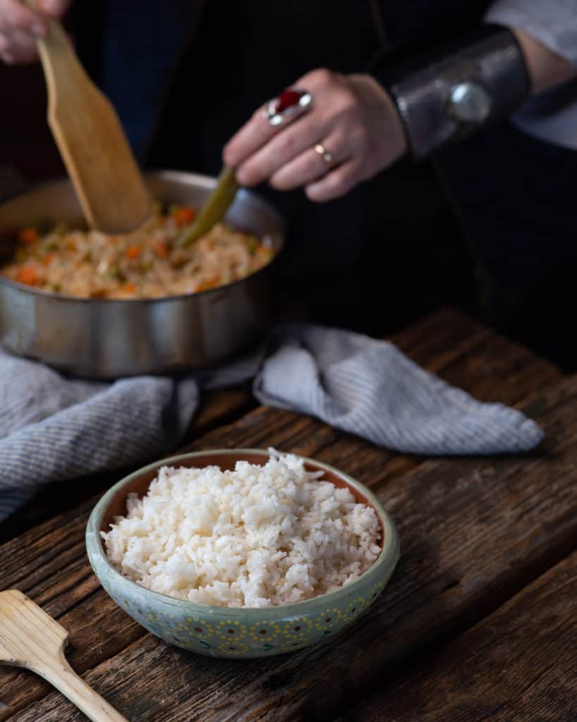 bowl of white rice