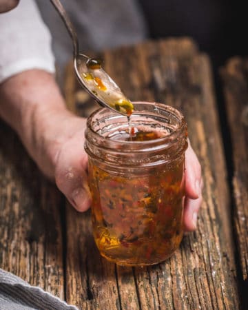 jar of hot pepper jelly