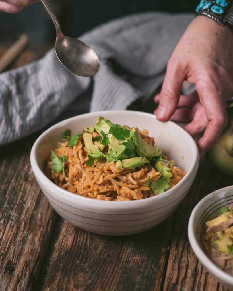 bowl of sopa de fideo noodles