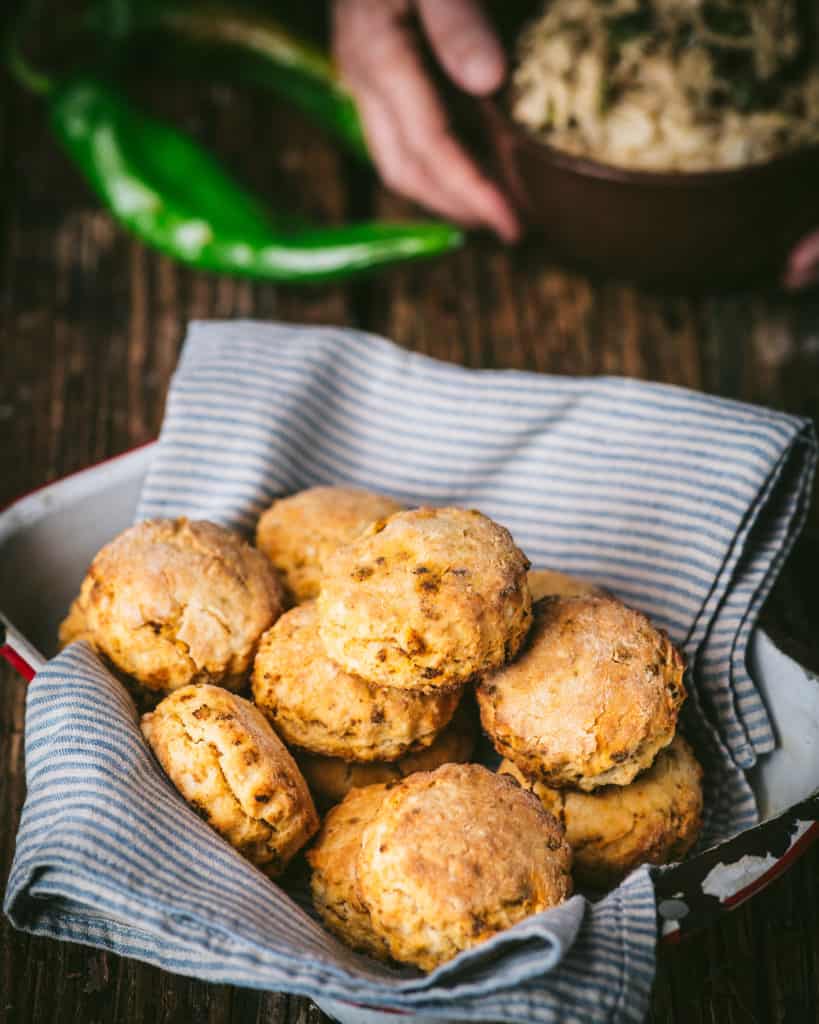 tray of chorizo biscuits