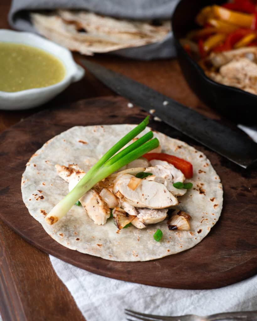 chicken fajita taco