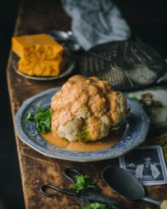 cauliflower with chipotle cheese sauce