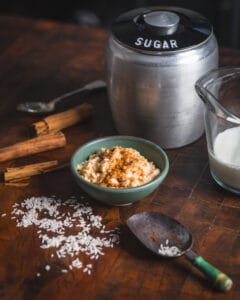 bowl of arroz con leche