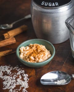 bowl of arroz con leche