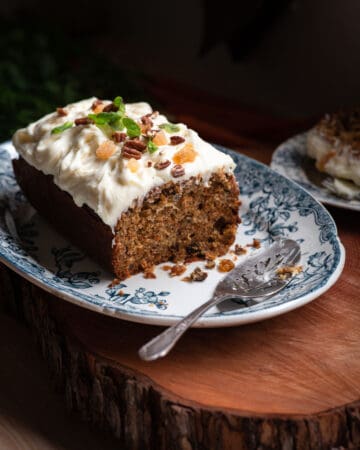 Texas Carrot Loaf on platter