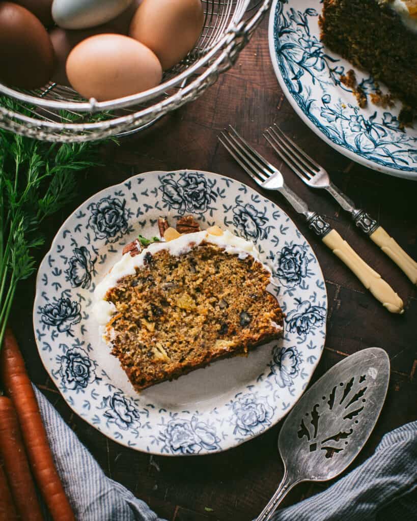 overhead pic of cake slice