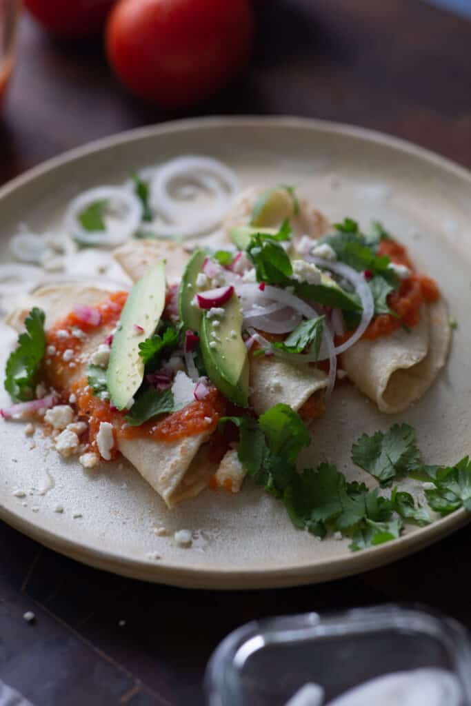 plate of entomatadas