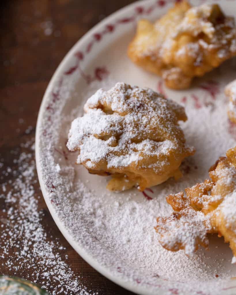 close up of banana fritter