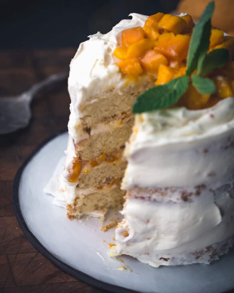 inside view of Fresh Mango Cake