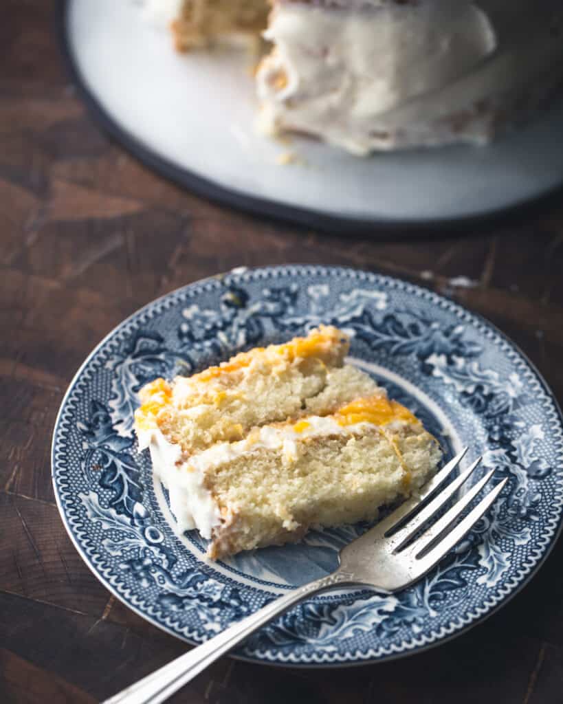 slice of Fresh Mango Cake