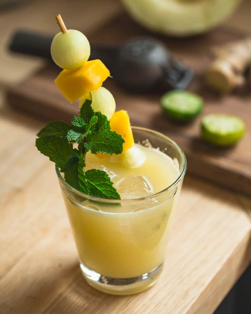 Melon Ginger Margarita in a glass