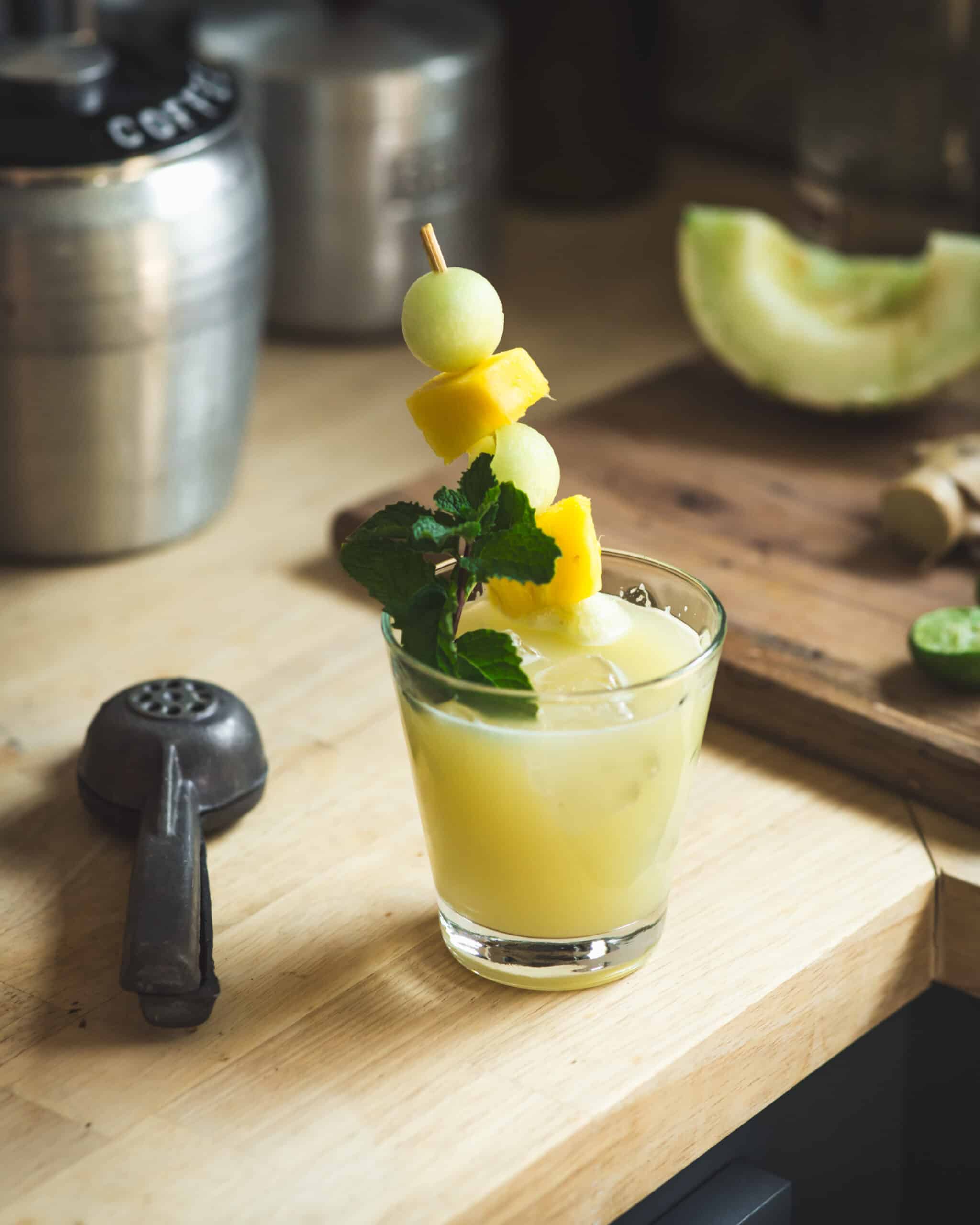 Melon Ginger Margarita is the best summer cocktail - Kitchen Wrangler | Melissa Guerra
