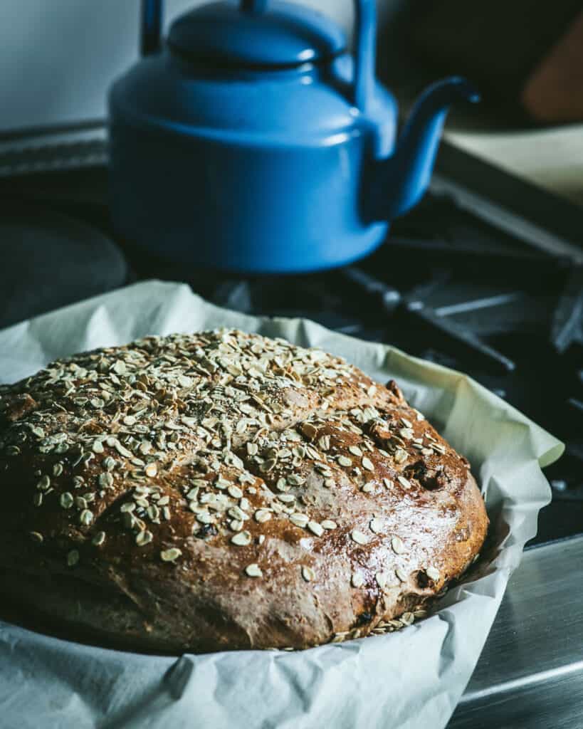 round loaf of Maple Oatbran bread