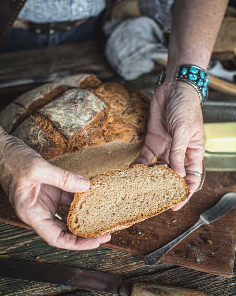 texture of Country Style Sourdough Bread