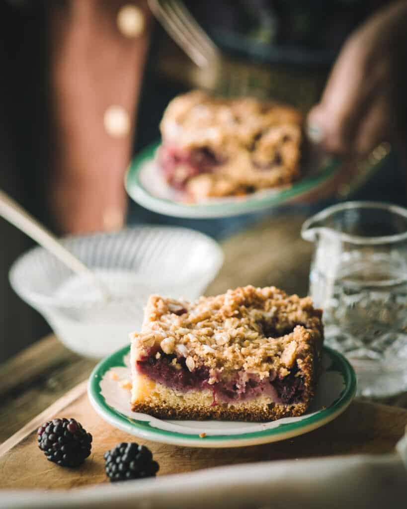 serving of Blackberry Oatcrunch Coffeecake