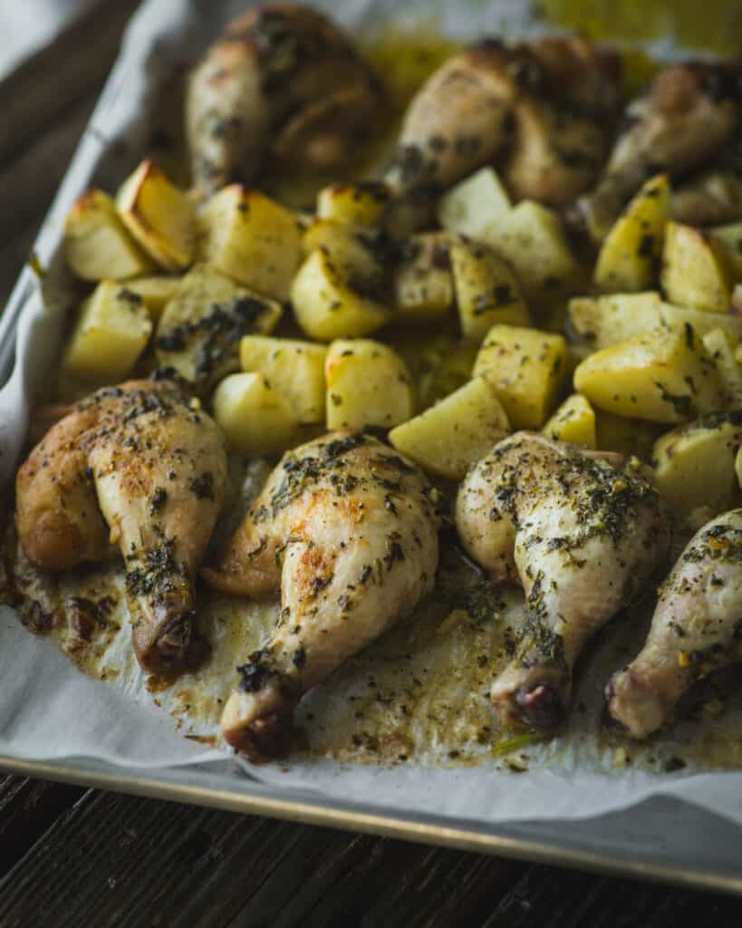 tray of Cilantro Lime Butter Chicken