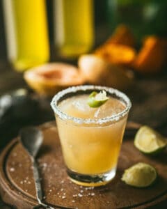 grapefruit cocktail in a glass