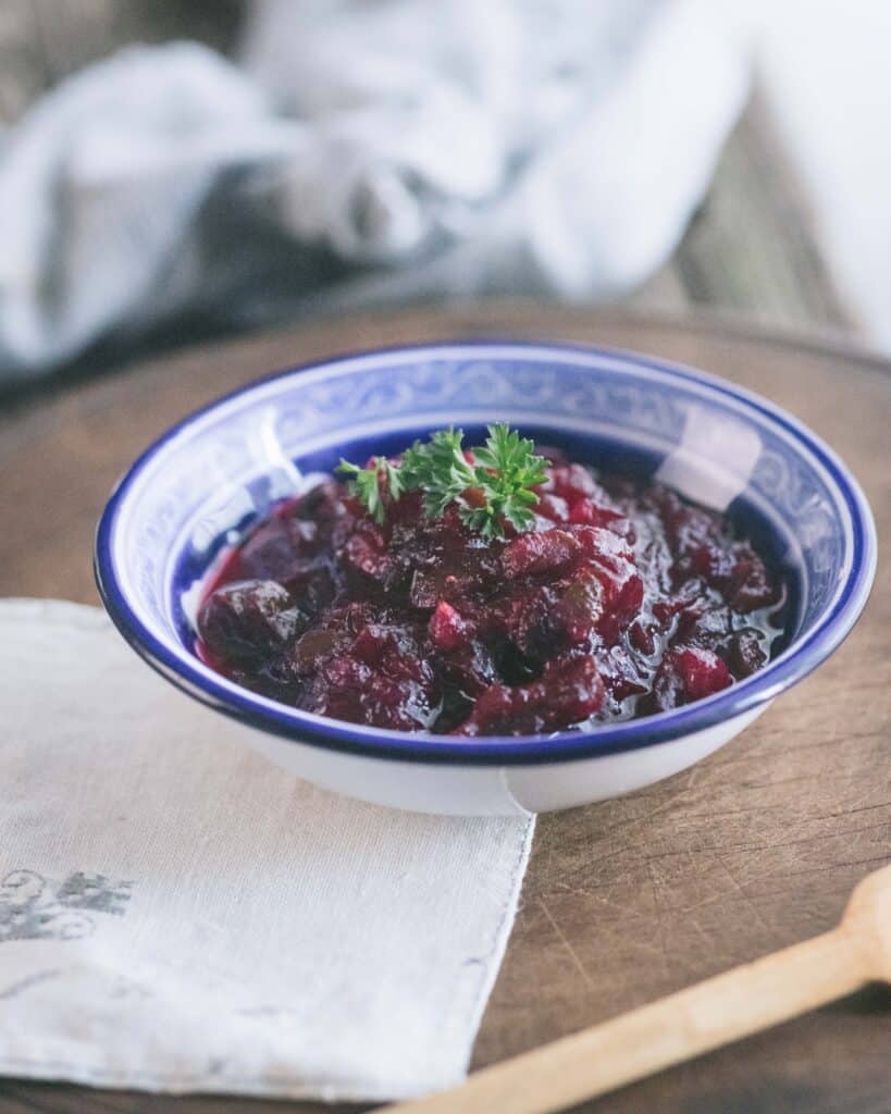 bowl of jalapeno Cranberry Sauce