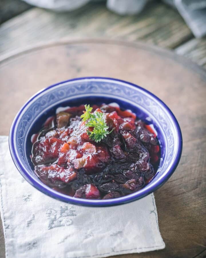 bowl of jalapeno Cranberry Sauce