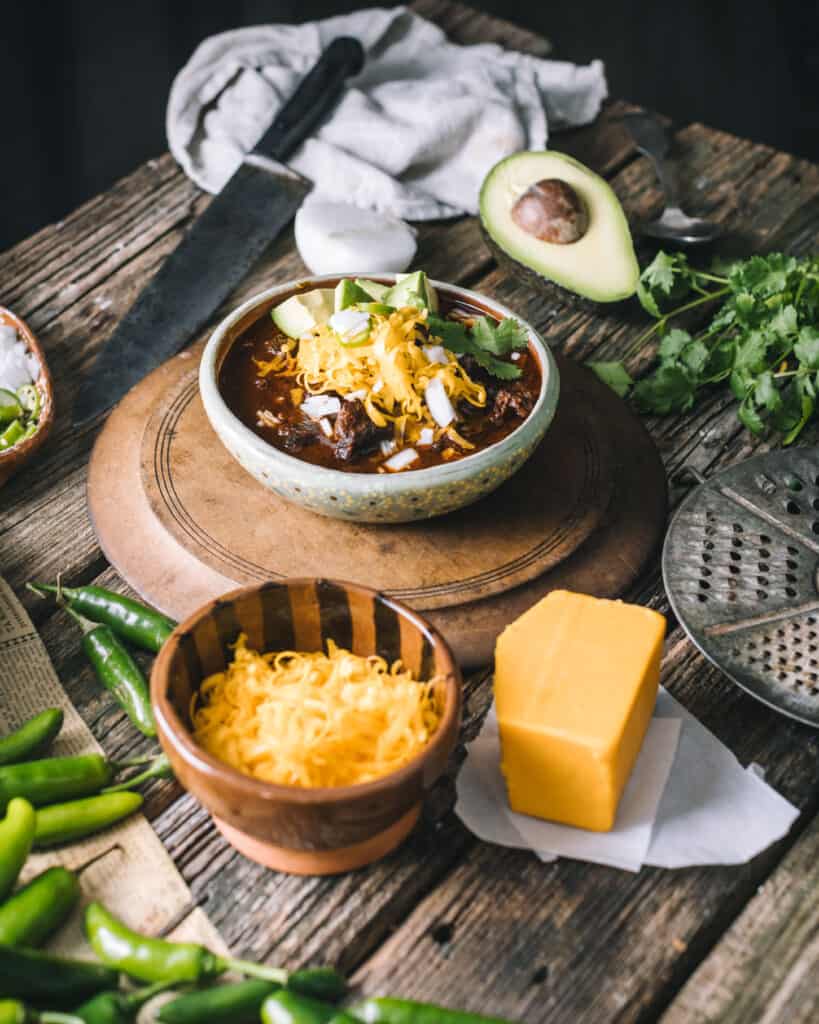 bowl of chili con carne