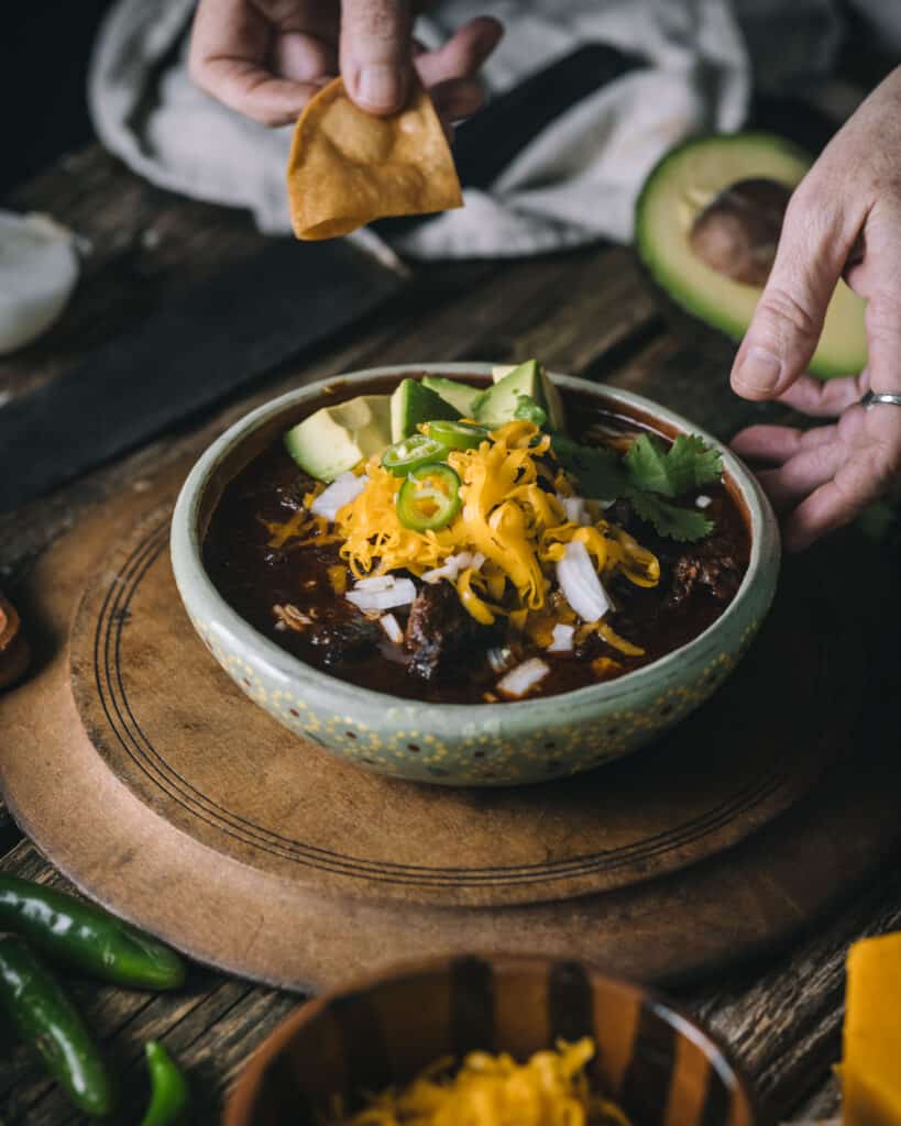 bowl of Texas chili