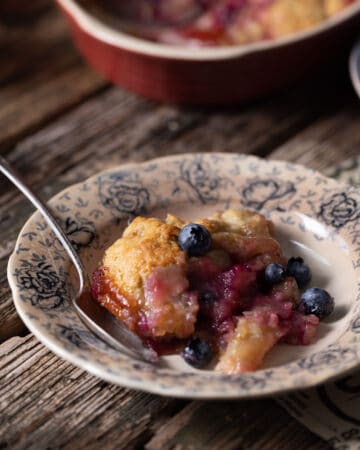 closeup of Blueberry Apple Dumplings