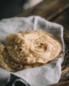 Basket of fresh Butter Tortillas
