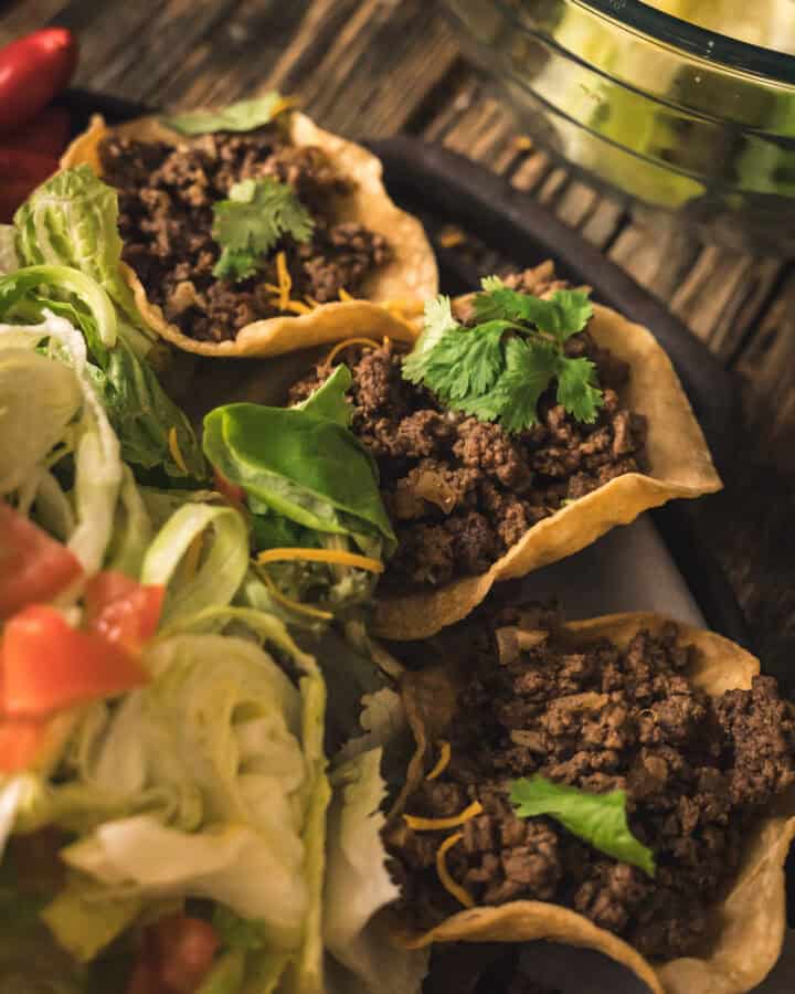 close up of Spicy Taco Meat
